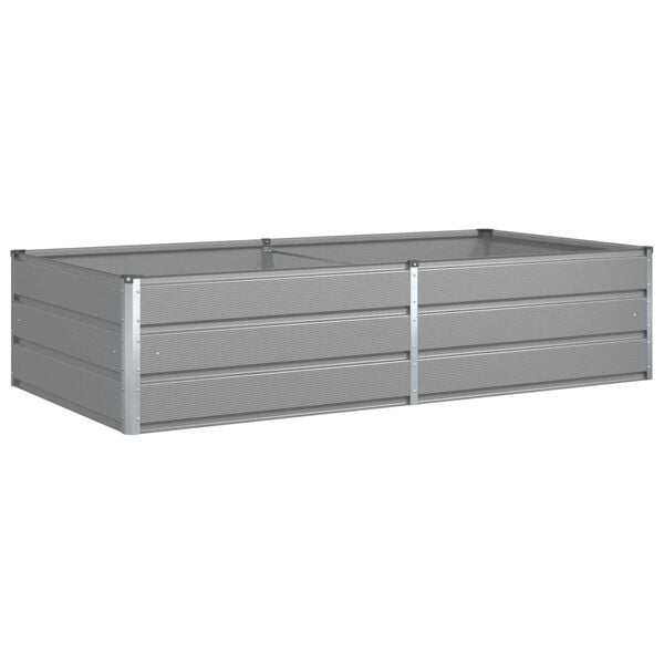 vidaXL Planter Light Grey 195 x 100 x 45 cm Galvanised Steel