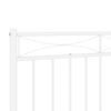 vidaXL Metal Replace Headboard White 107 cm