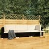 vidaXL 3 Piece Garden Sofa Set with Cushions Poly Rattan Black