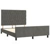 vidaXL Bed Frame without Mattress Dark Grey 137x187 cm Double Velvet
