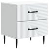 vidaXL Bedside Cabinet White 43 x 34.5 x 47.5 cm Engineered Wood