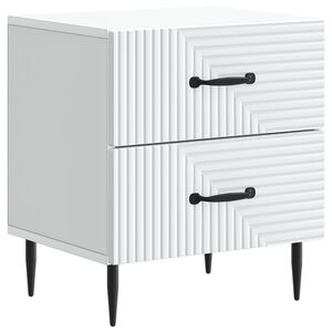 vidaXL Bedside Cabinet White 43 x 34.5 x 47.5 cm Engineered Wood