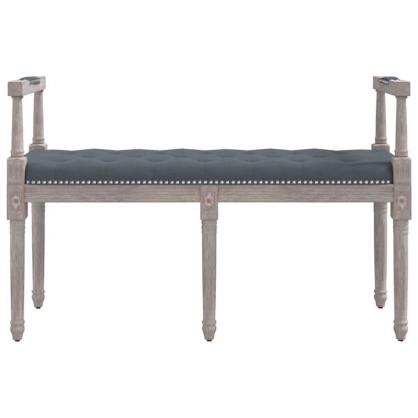 vidaXL Bench Dark Grey 110x40x70 cm Velvet