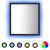 vidaXL Mirror | Grey | Acrylic, Engineered wood | Medium | Bathroom Mirror