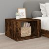vidaXL Bedside Table Smoked Oak 57x55x36 cm Engineered Wood