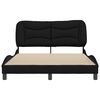 vidaXL Bed Frame without Mattress "Hvar" Black 152x203 cm Queen Fabric