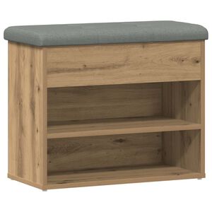 vidaXL Shoe Bench Artisan Oak 62x32x50 cm Engineered Wood