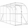 vidaXL Against Wall Chicken Coop Silver 400 x 150 x 215 cm