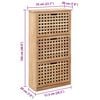 vidaXL Shoe Storage Cabinet 55x20x104 cm Solid Walnut Wood