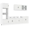 vidaXL 7 Piece Kitchen Cabinet Set Lucca High Gloss White Engineered Wood