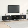 vidaXL TV Cabinet Black Oak 180 x 31.5 x 40 cm Engineered Wood