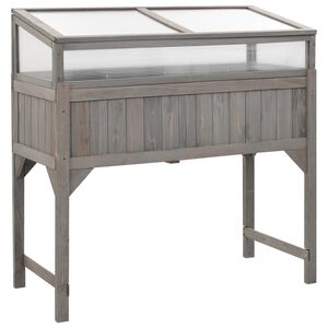 vidaXL Raised Bed | Grey | Solid fir wood | 110 x 54 x 120 cm | Raised Bed