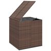 vidaXL Garden Cushion Box PE Rattan 100x97.5x104 cm Brown