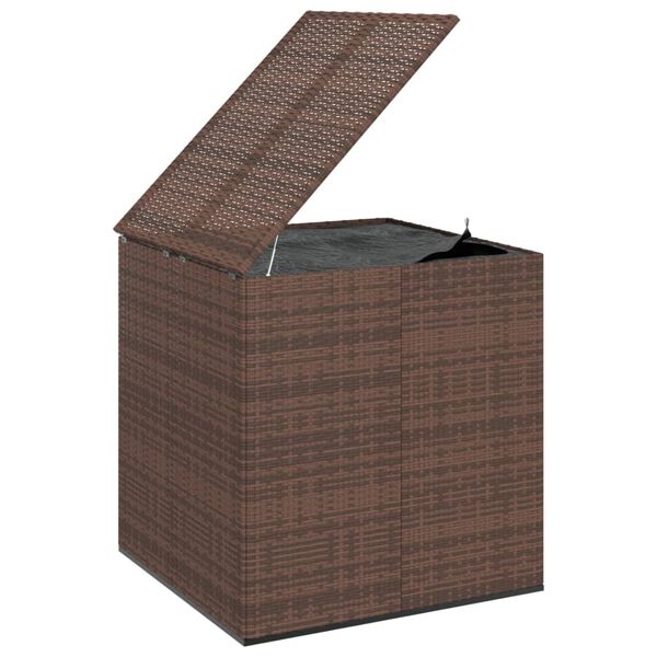 vidaXL Garden Cushion Box PE Rattan 100x97.5x104 cm Brown