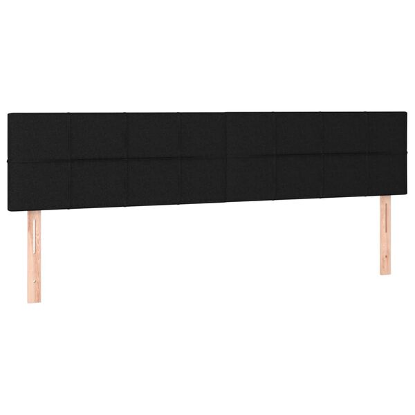 vidaXL Headboards 2 pcs Black 80 cm Fabric