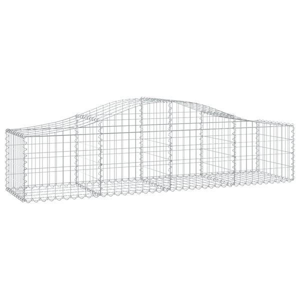 vidaXL Arched Gabion Baskets 50 pcs 200x50x40/60 cm Galvanised Iron