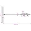 Ground Drill with Handle 100 mm with Extension Tube 5 m Steel
