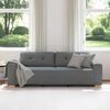 vidaXL 3-Seater Sofa Dark Grey 220x78x80 cm Fabric