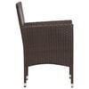 vidaXL 4 Piece Garden Lounge Set with Cushions Poly Rattan Brown