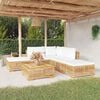 vidaXL 6 Piece Garden Lounge Set with Cushions Solid Wood Teak