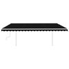 vidaXL Manual Retractable Awning with Posts 5x3 m Anthracite