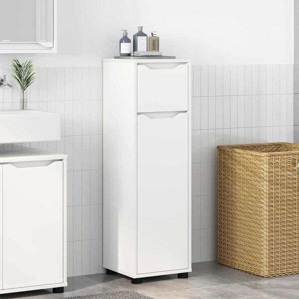 vidaXL Bathroom Cabinet White 30.5 x 30 x 101 cm Engineered Wood
