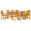vidaXL Garden Dining Set 7 pcs Brown Solid Acacia Wood
