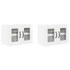 vidaXL Wall Glass Cabinet PORTO 2 pcs High Gloss White Engineered Wood