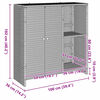 vidaXL Storage Cabinet with Storage Grey 100 x 36 x 102 cm Rattan