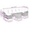 vidaXL 8 Piece Garden Sofa Set with Cushions Black Poly Rattan