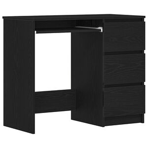 vidaXL Desk Black Oak 90x45x76 cm Engineered Wood