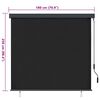 vidaXL Roller Blind Anthracite 180 x 250 cm Fabric and Aluminum