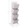 vidaXL 4-Layer Basket Rack Flower 35x35x125 cm Wood
