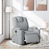 vidaXL Electric Massage Recliner Chair Light Grey Fabric