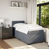 vidaXL Box Spring Bed with Mattress Dark Grey King Single Fabric
