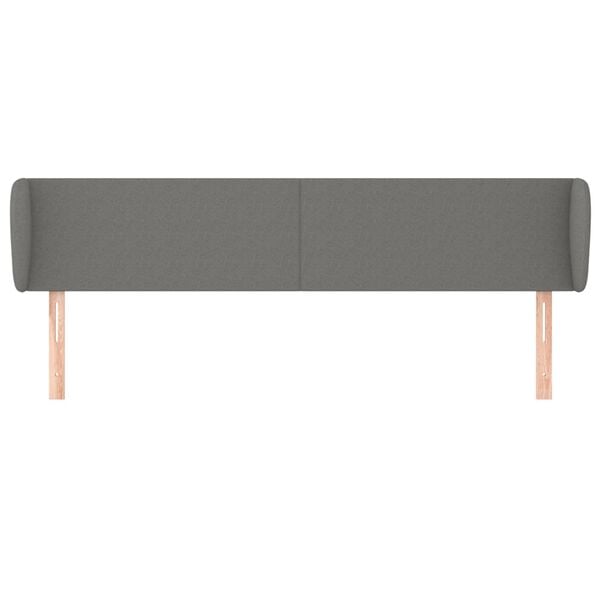 vidaXL Headboard with Ears Dark Grey 203 cm Fabric