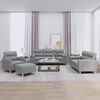 vidaXL 4 Piece Sofa Set with Pillows Light Grey Fabric