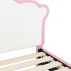 vidaXL Children's Bed Frame with Headboard Pink 90 x 190 cm PU
