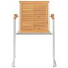 vidaXL Garden Chairs with Cushions 2 pcs Solid Teak Wood and Steel