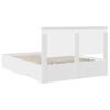vidaXL Bed Frame with Headboard White 150 x 200 cm Engineered Wood