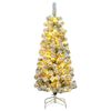 vidaXL Artificial Hinged Christmas Tree 150 LEDs & Ball Set 120 cm