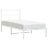 vidaXL Metal Bed Frame without Mattress with Headboard White 90x190cm