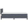 vidaXL Box Spring Bed Dark Grey and White 107 x 203 cm Fabric