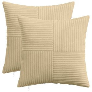 vidaXL Cushion Cover 2 pcs ALMELO Grey Green 40 x 40 cm Corduroy