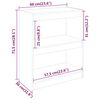vidaXL Book Cabinet/Room Divider Grey 60x30x71.5 cm Solid Wood Pine