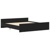 vidaXL Bed Frame without Mattress Black 180x200 cm Super King