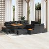 vidaXL Garden Sofa Set with Cushion 13 pcs Black Poly rattan