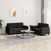 vidaXL 2 Piece Sofa Set with Pillows Black Velvet