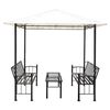 vidaXL Garden Pavilion with Table and Benches 2.5x1.5x2.4 m