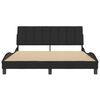 vidaXL Bed Frame without Mattress "Hanko" Black 152x203 cm Queen Velvet